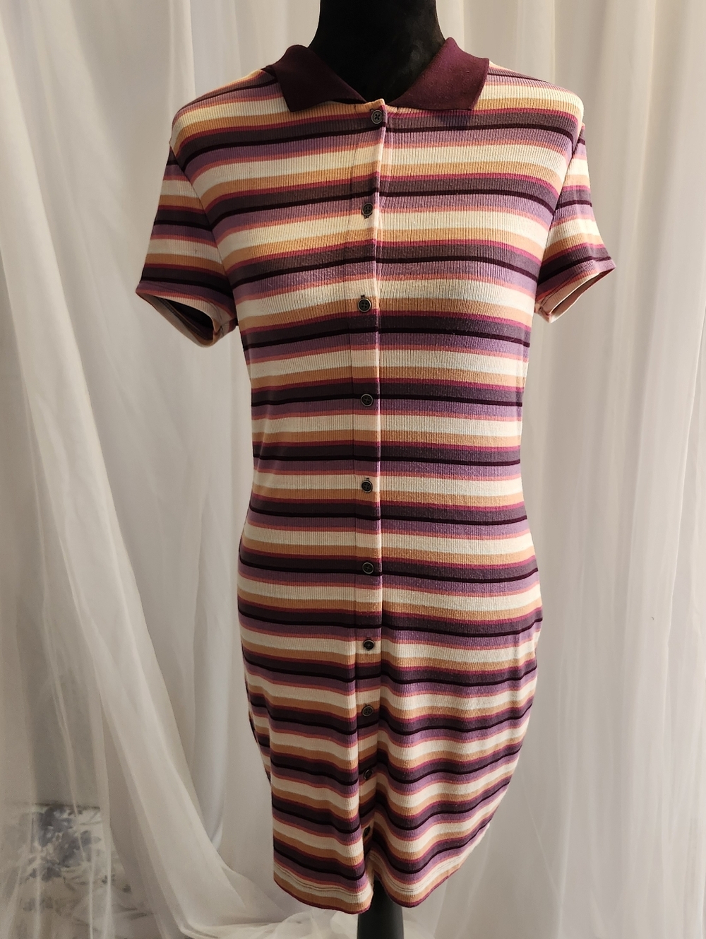 Wild Fable Striped Shirt Dress M